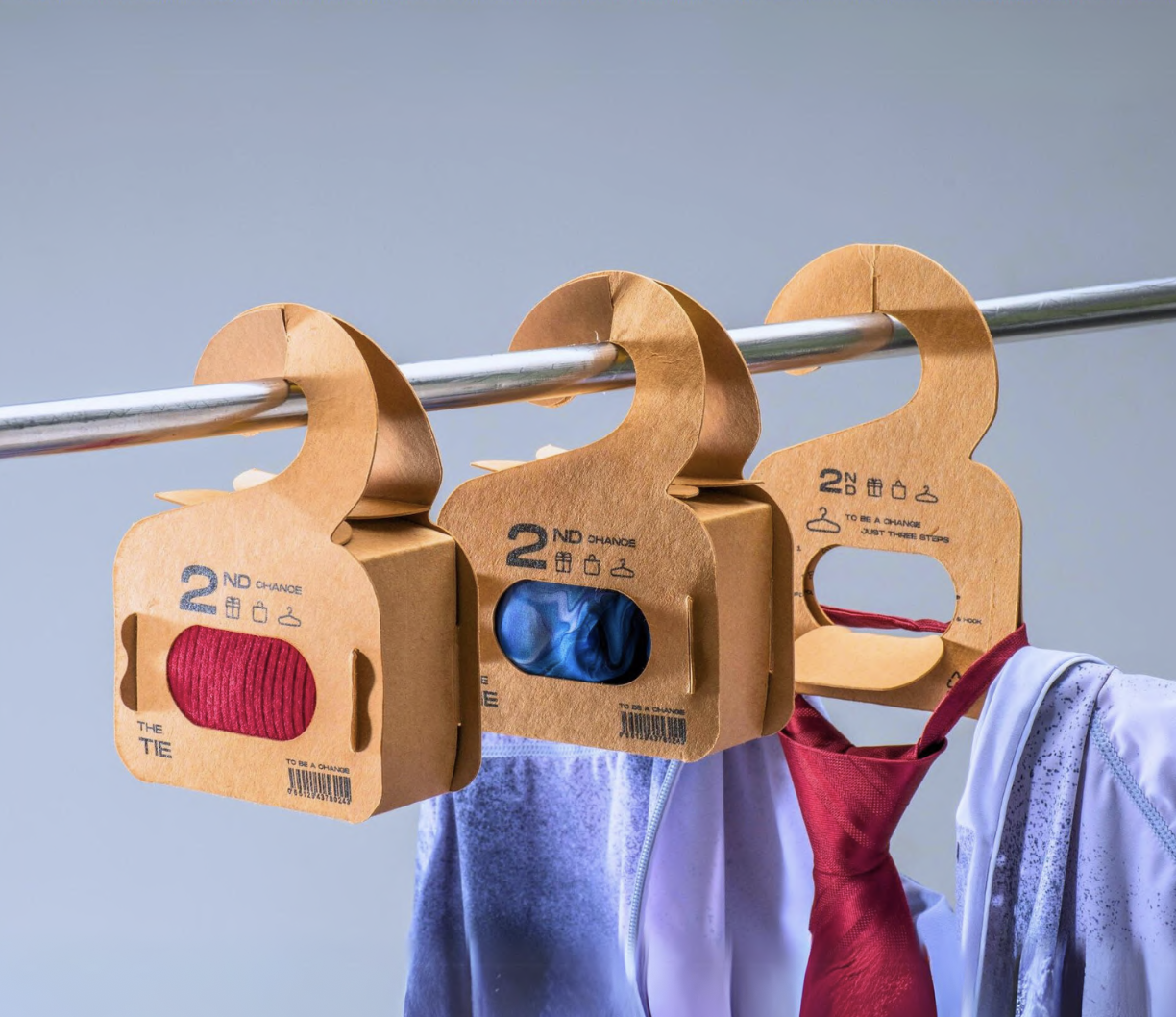 2ND Chance packaging that becomes a hanger