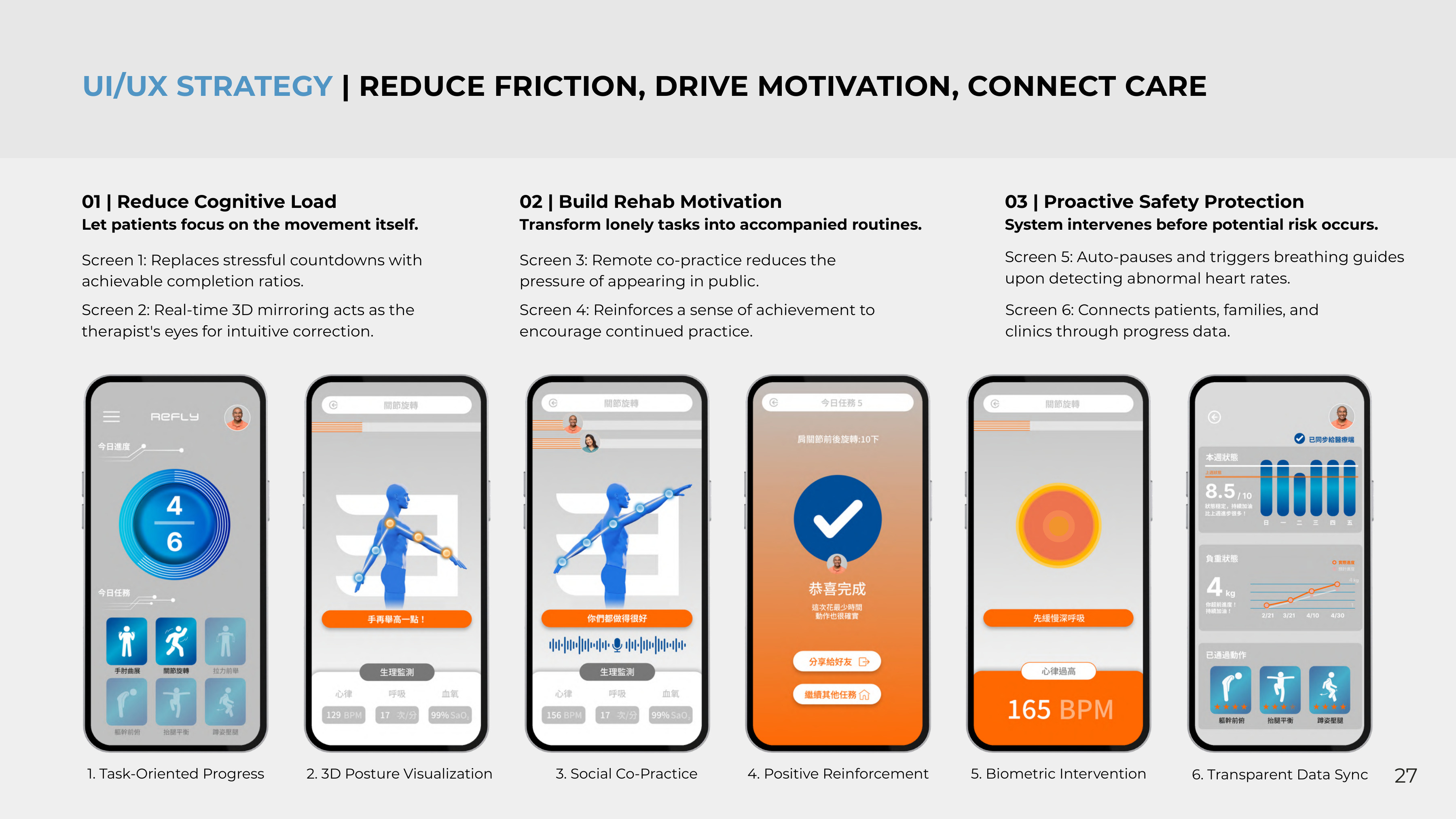 REFLY app UI screens